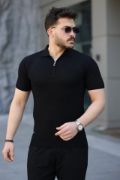 Erkek Viskon Kumaş Polo Yaka Desenli Tişört resmi